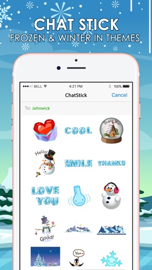 Frozen & Winter Stickers Keyboard Themes ChatStick(圖1)-速報App