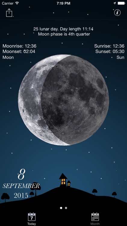 Moon phases calendar and night sky live free