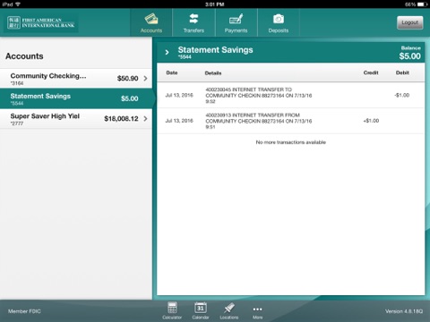 FAIB Mobile for iPad screenshot 3