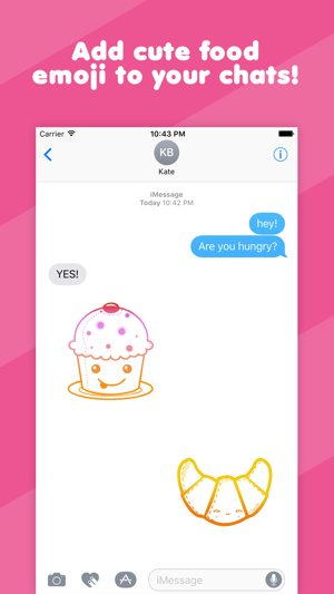 Foodmoji - Cute Funny Food, Fruit & Cake Stickers(圖1)-速報App