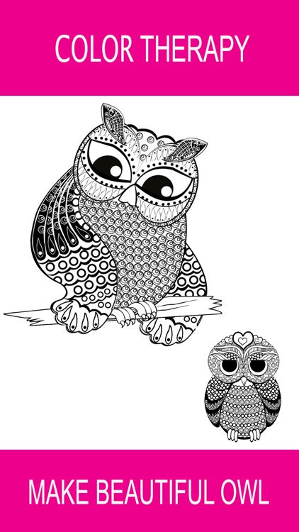 Owl Coloring Book Games: Color Therapy for Adults screenshot-3