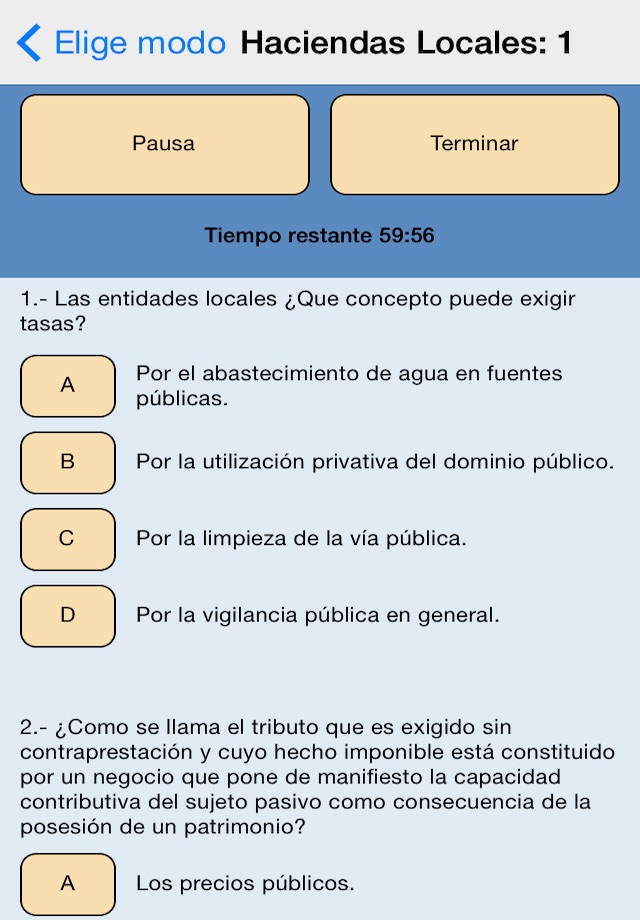 Administración Local Test screenshot 3