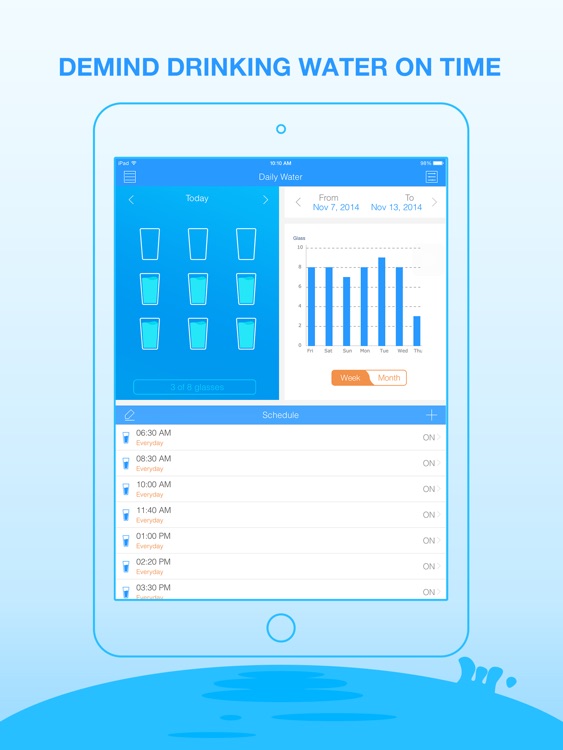 Daily Water Pro for iPad