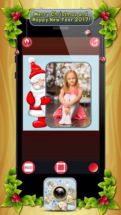 Christmas Photo Frames Edit.or with Xmas Sticker.s