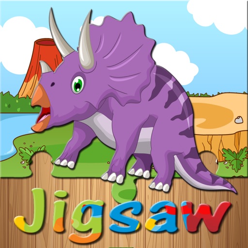 Dino Puzzle Games Free - Cute Dinosaur Jigsaw Free icon