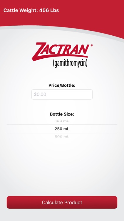 Zactran Cost Calculator