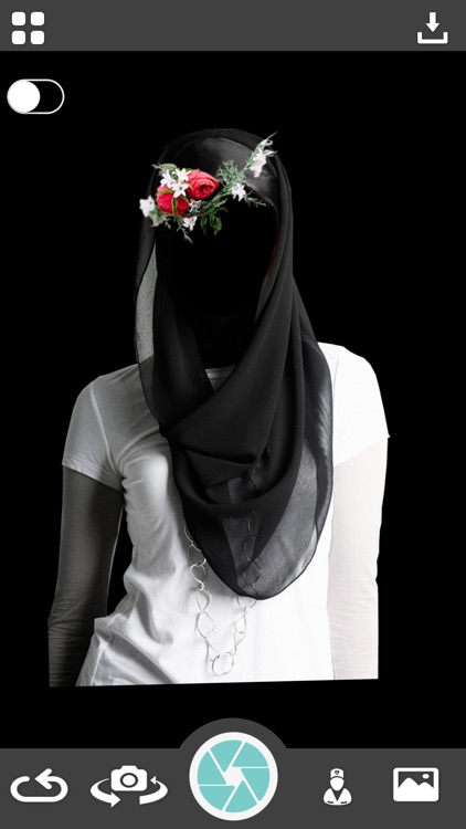 Hijab Flower Crown Photo Montage screenshot-3