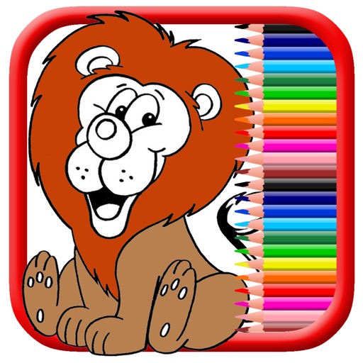 Up Beauty Lion Party Coloring Book Free Game Kids icon