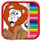 Up Beauty Lion Party Coloring Book Free Game Kids