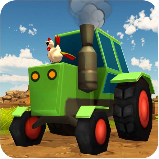 Blocky Farming Simulator USA  Tractor Plow Harvest icon