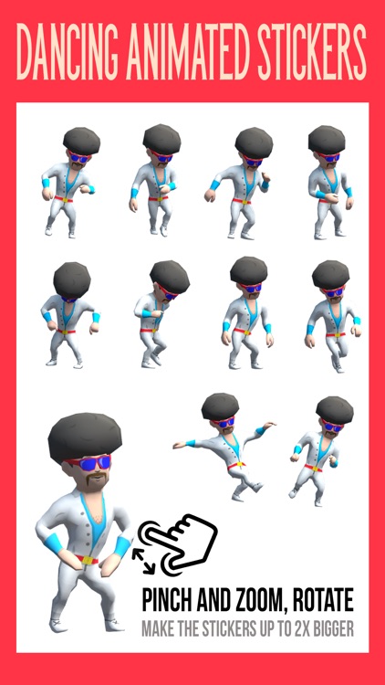 Dancing Disco Guy Stickers ( Animated )