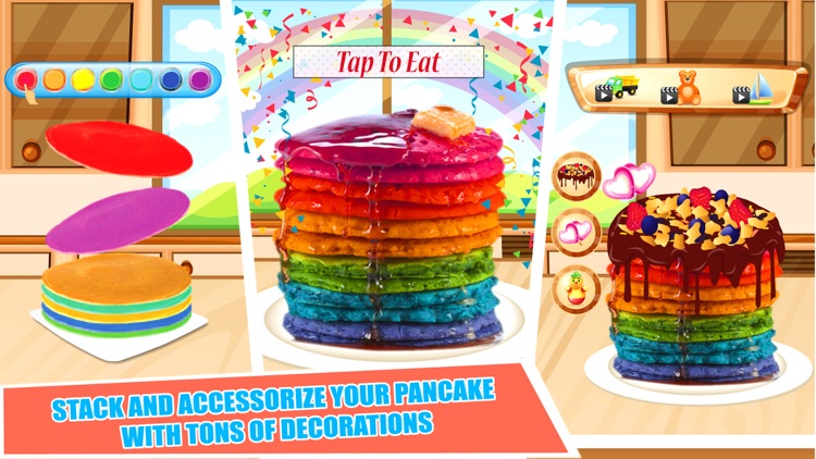 Rainbow Pancake Maker - Colorful Pancakes Tower