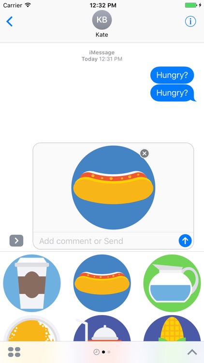 Food Stickers and Emojis for iMessage screenshot-0