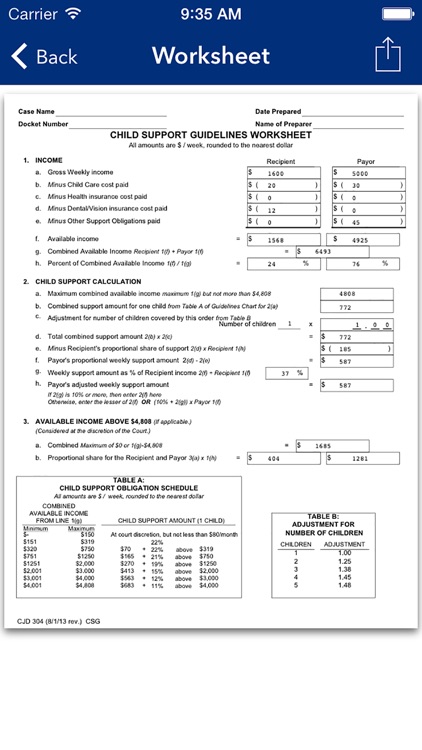 child support calculation tool