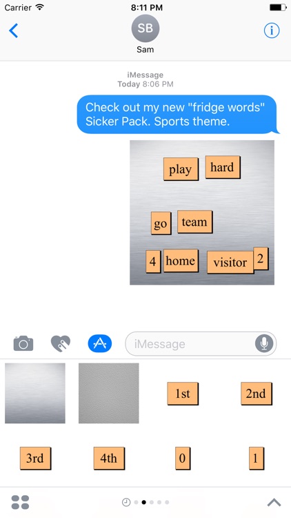 fridge words Sports Sticker Pack