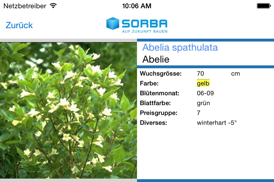 SORBA Pflanzen screenshot 2