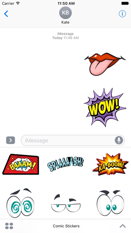Comic Stickers Pack For iMessage