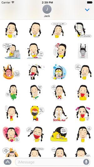 Ugly Girl Stickers Lovely for iMessage(圖1)-速報App