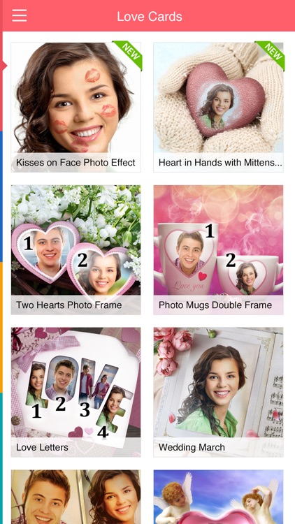 Love Card - double picture frames on Valentine day