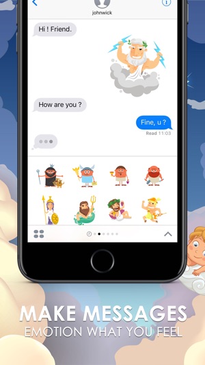 Greek Gods Emoji Sticker Keyboard Themes ChatStick(圖2)-速報App