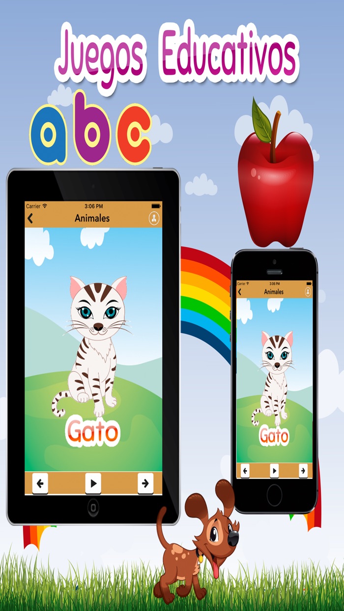 Juego de los niños que aprenden Español