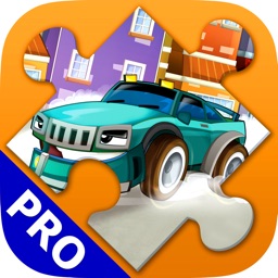 Cartoon Cars Puzzles for Kids. Premium