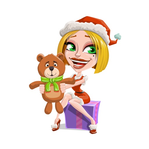 Santa Claus Girl Sticker Vol 01 icon