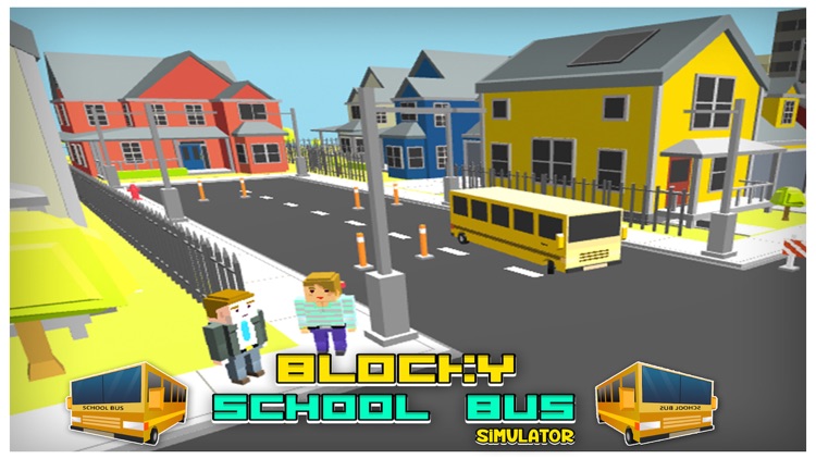 Blocky School Bus Simulator 3D screenshot-3