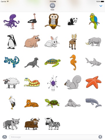 Stickertoons Zoo – Animal stickers for iMessage screenshot 3