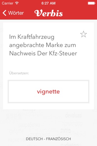 Verbis Geschäft Lexikon DE-FR screenshot 3