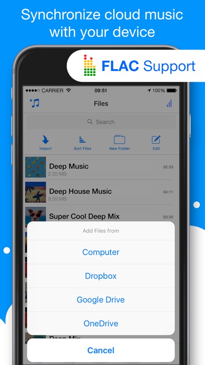 Musicloud Pro - MP3 & FLAC Music Player for Clouds