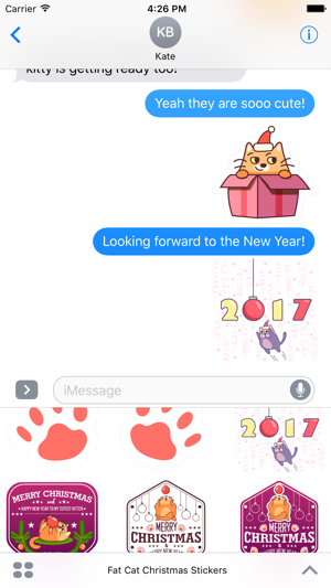 Fat Cat Christmas Stickers(圖2)-速報App