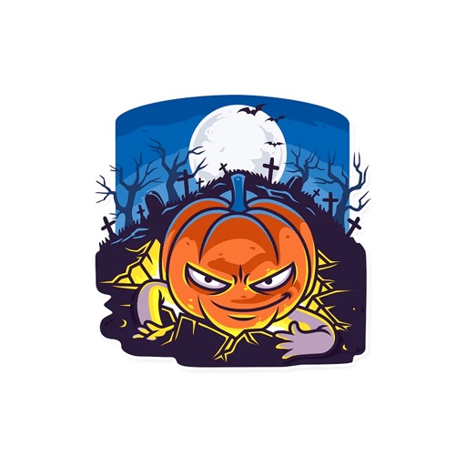 Pumpkin Ghost for Halloween Stickers