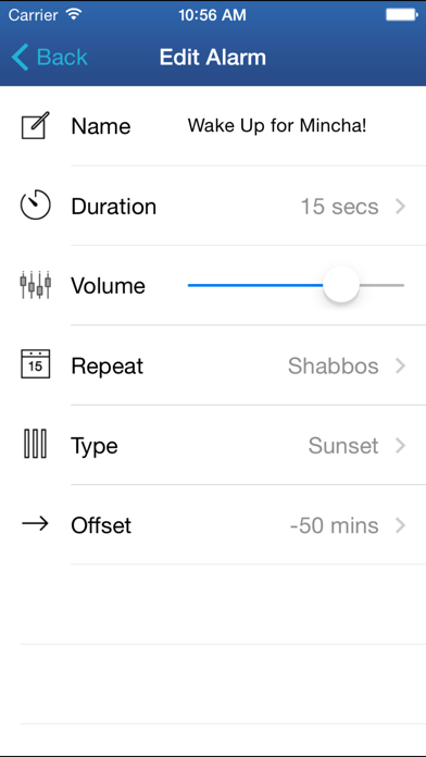 Shabbos Clock Screenshot 4
