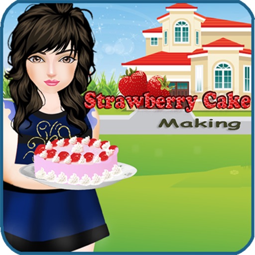 Strawberry Cake Making Game Icon