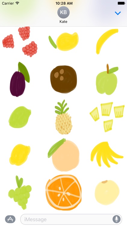 Fruit stickers for iMessage - photo keyboard emoji