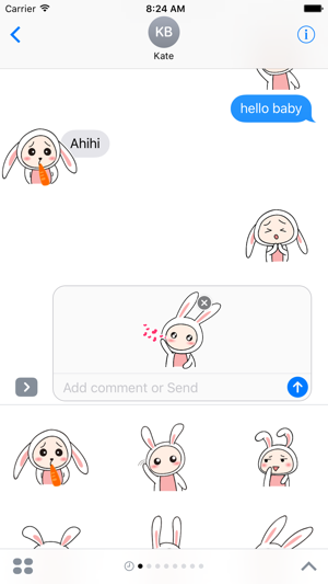 Super cute rabbit Animated - Fx Sticker(圖3)-速報App