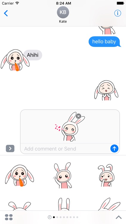 Super cute rabbit Animated - Fx Sticker