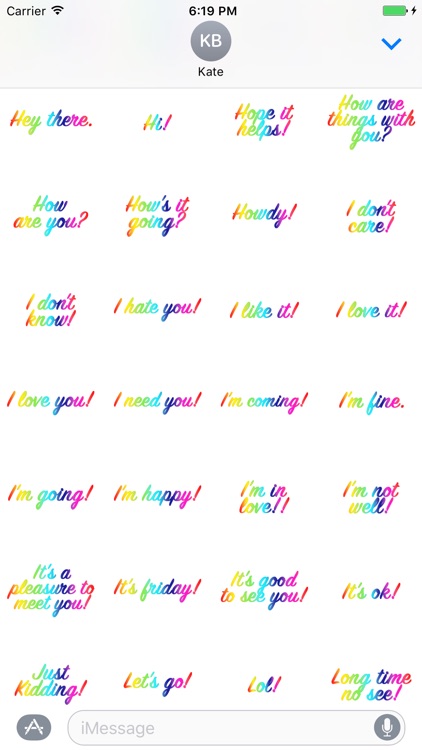 Expressions Colourful Stickers for iMessage