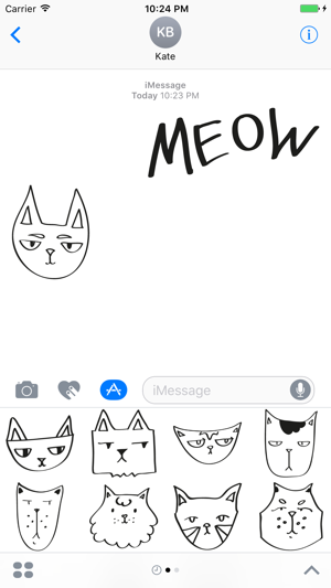 Cute Hand Drawn Cat Emoji Sticker #1(圖2)-速報App