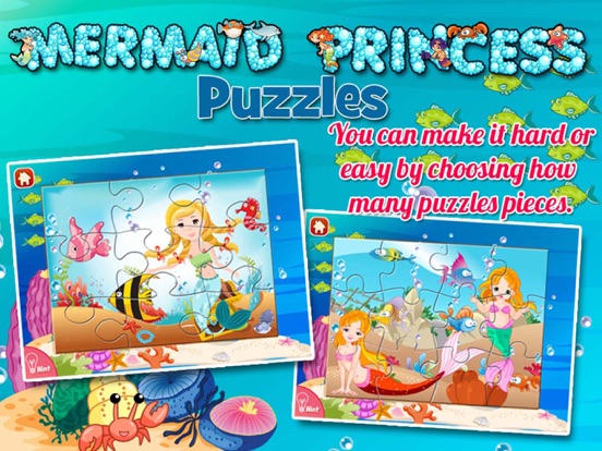 Mermaid Princess Puzzles: Puzzle Games for Kids screenshot 2