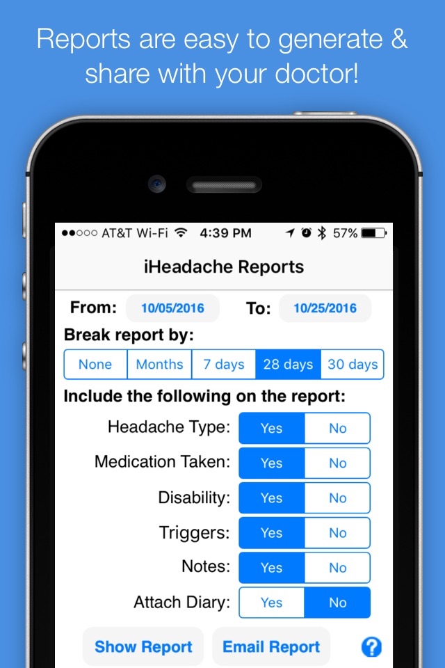 iHeadache - Free Headache & Migraine Diary App screenshot 4