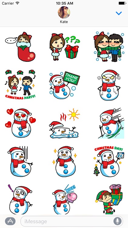 Funny Love Xmas Stickers