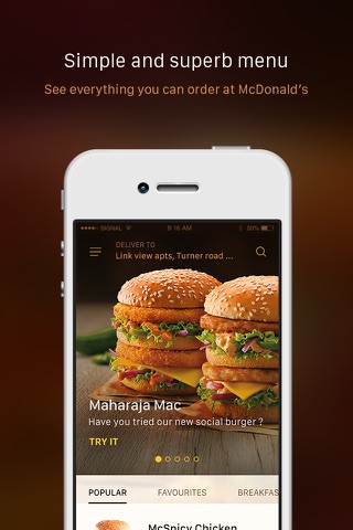 McDelivery India  west & south screenshot 2