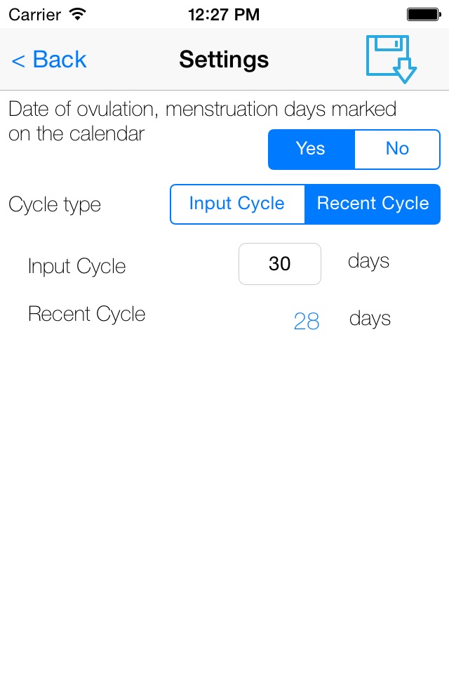 Menstrual Calendar Diary screenshot 3