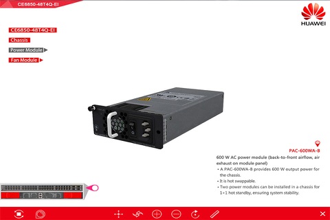 CE6850-48T4Q-EI 3D View screenshot 3