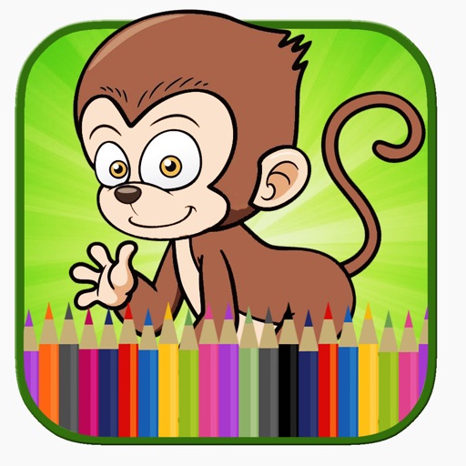 Paint Regular Baby Monkey Coloring Book Edition