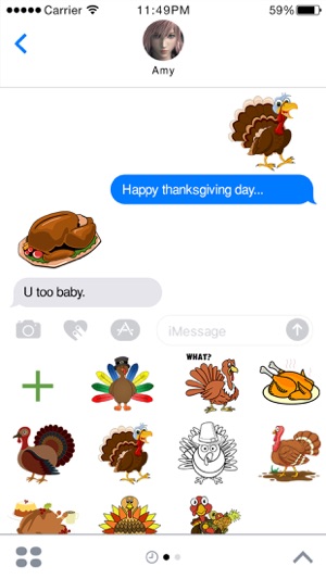 Turkey Stickers - Thanksgiving Turkey for iMessage(圖2)-速報App