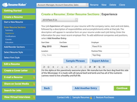 Resume Maker® Free screenshot 3