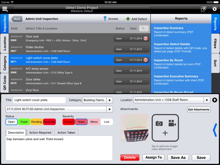 HFBS Defects Management Module